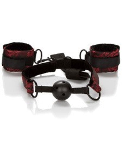 Scandal Breathable Ball Gag with Cuffs